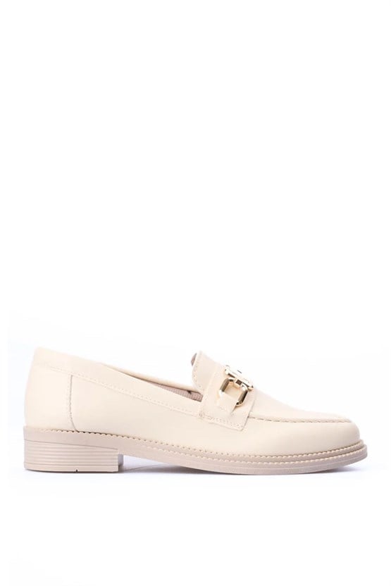 Nene 2141 Bej Kadın Loafer Ayakkabı