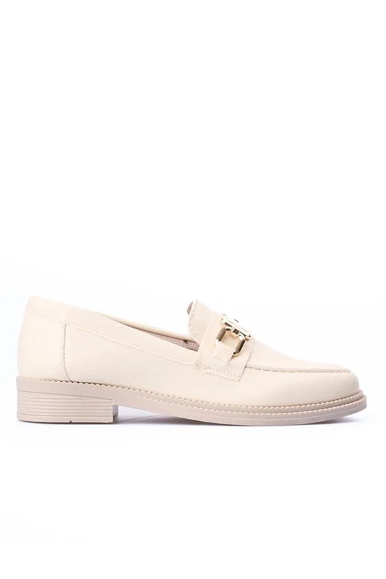 Nene 2141 Bej Kadın Loafer Ayakkabı
