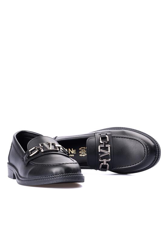 Nene 2141 Siyah Kadın Loafer Ayakkabı