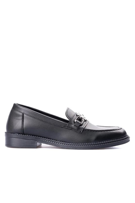 Nene 2141 Siyah Kadın Loafer Ayakkabı
