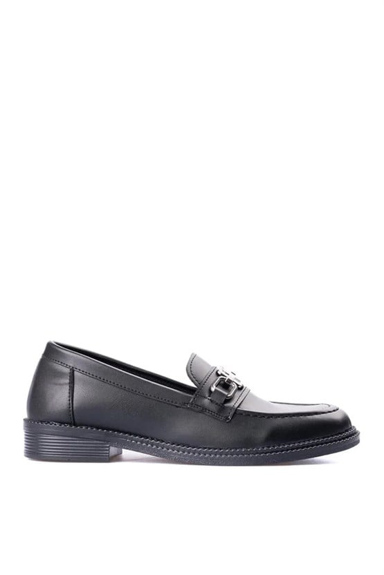 Nene 2141 Siyah Kadın Loafer Ayakkabı