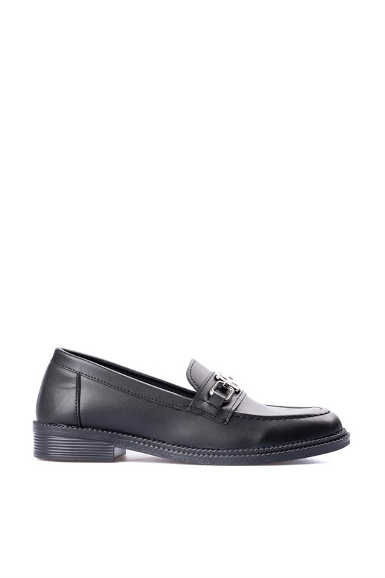 Nene 2141 Siyah Kadın Loafer Ayakkabı