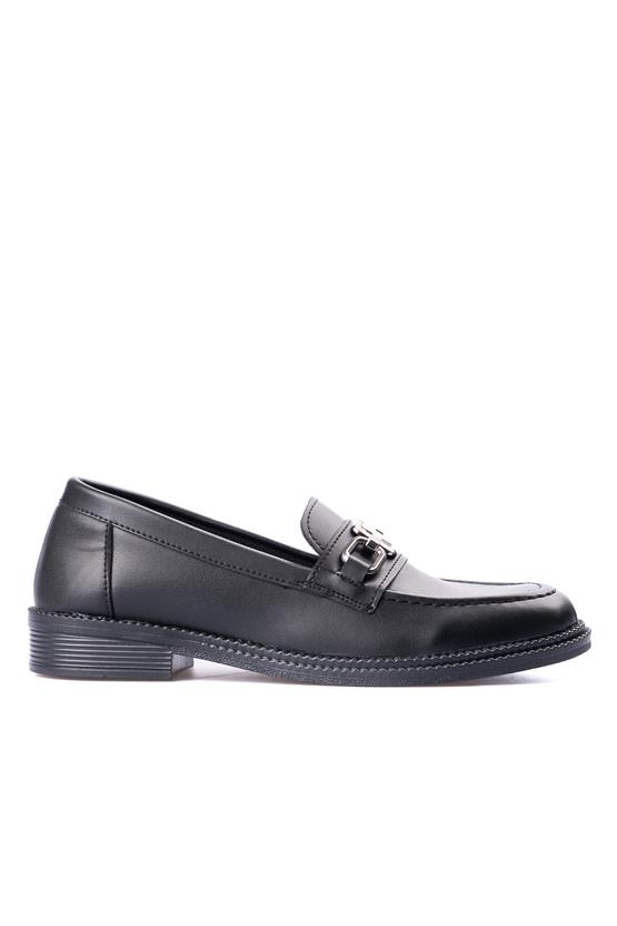 Nene 2141 Siyah Kadın Loafer Ayakkabı