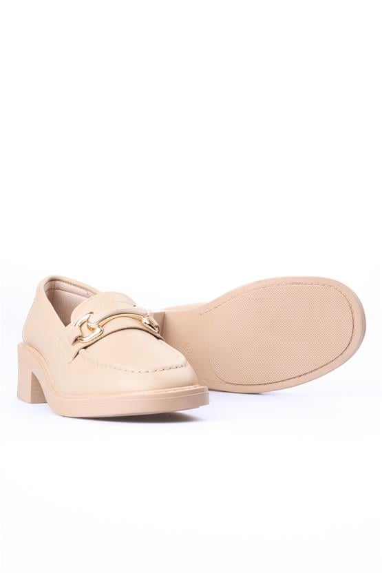 Nene 2145 Bej Kadın Loafer Ayakkabı