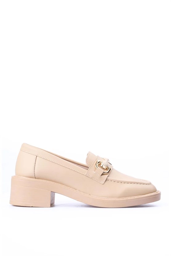 Nene 2145 Bej Kadın Loafer Ayakkabı