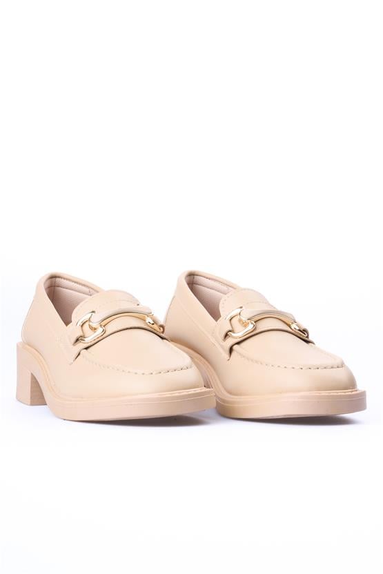 Nene 2145 Bej Kadın Loafer Ayakkabı