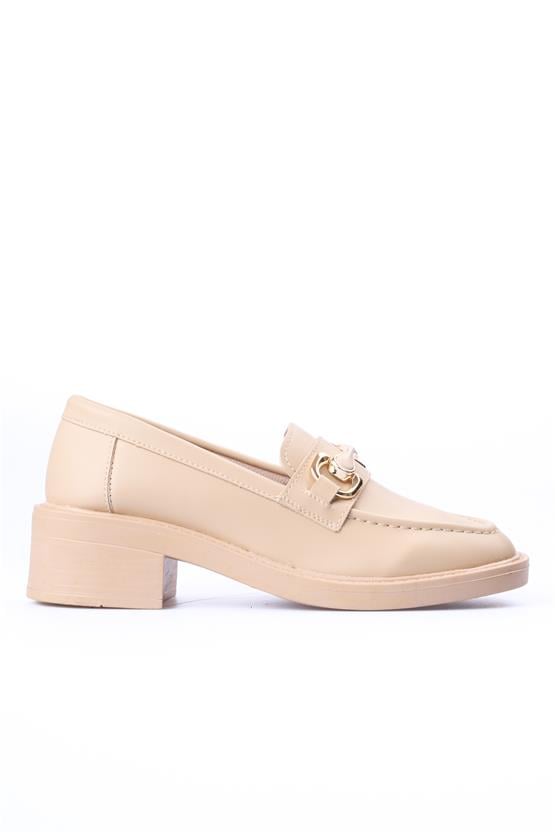 Nene 2145 Bej Kadın Loafer Ayakkabı