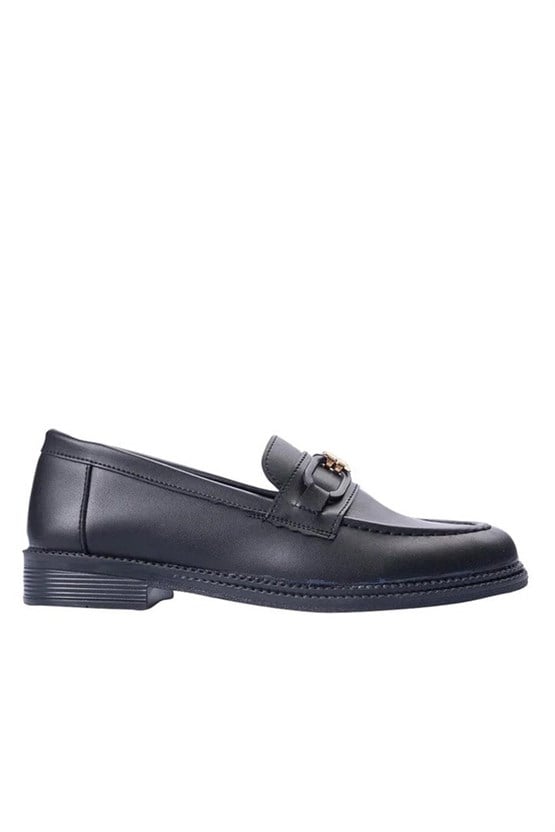 Nene 2145 Siyah Kadın Loafer Ayakkabı