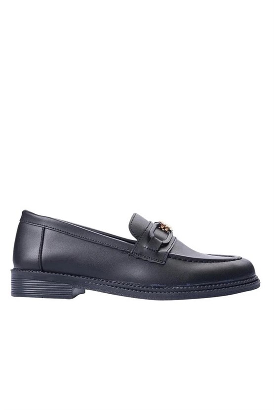 Nene 2145 Siyah Kadın Loafer Ayakkabı