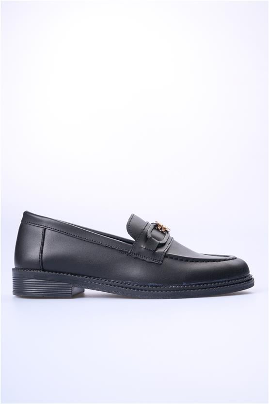 Nene 2145 Siyah Kadın Loafer Ayakkabı