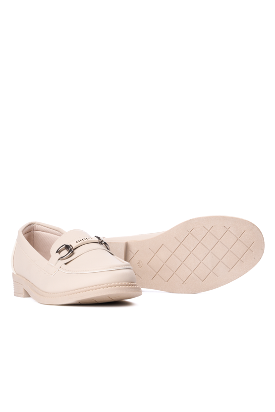 Nene 2162 Bej Kadın Loafer Ayakkabı
