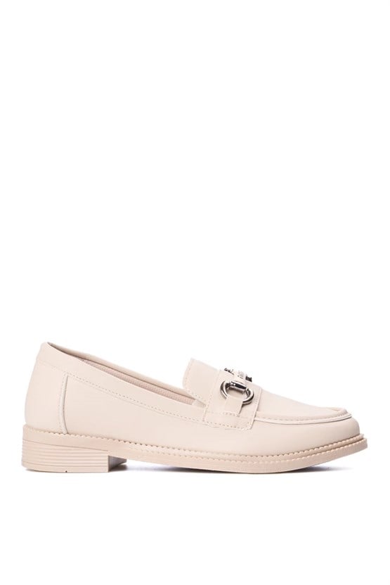 Nene 2162 Bej Kadın Loafer Ayakkabı