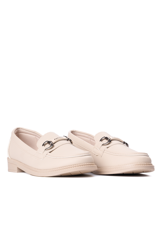 Nene 2162 Bej Kadın Loafer Ayakkabı