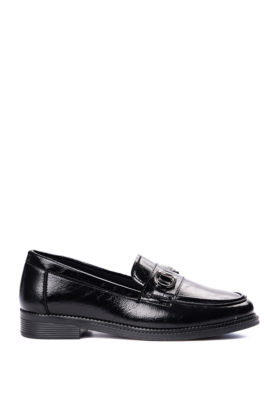 Nene 2162 Siyah Kadın Loafer Ayakkabı