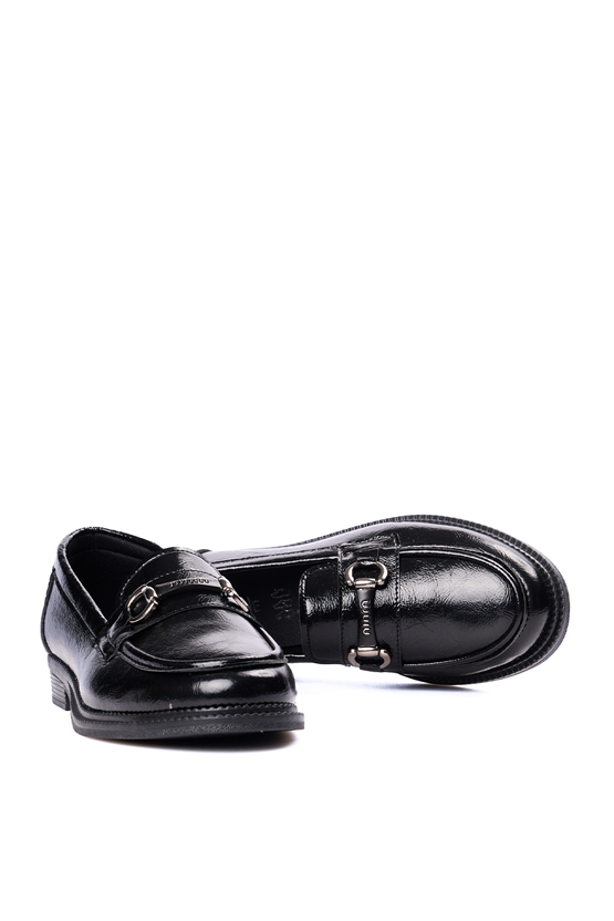 Nene 2162 Siyah Kadın Loafer Ayakkabı
