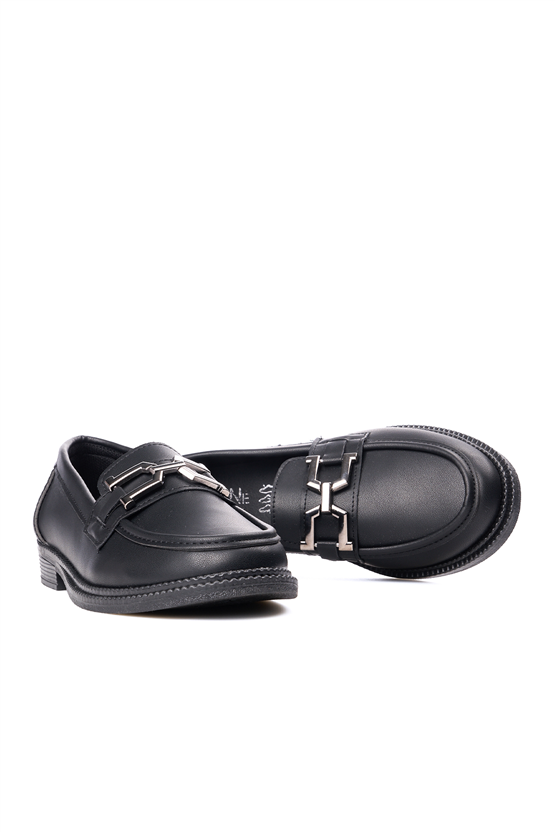 Nene 2164 Siyah Kadın Loafer Ayakkabı
