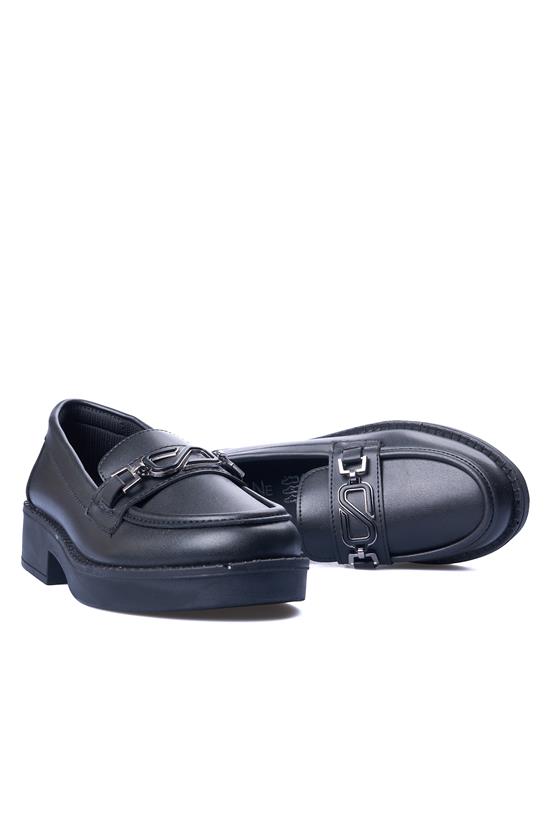 Nene 2244 Siyah Kadın Loafer Ayakkabı