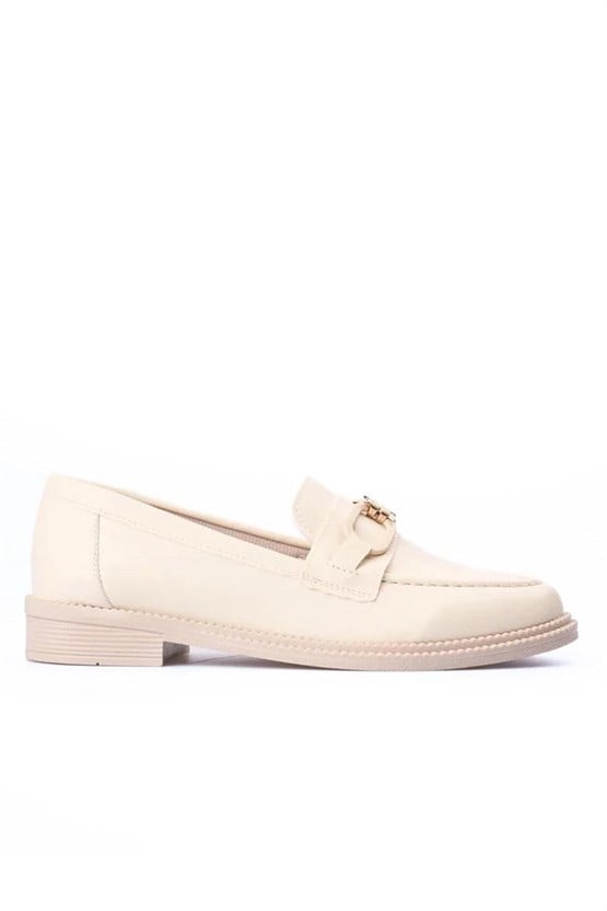 Nene 2343 Bej Kadın Loafer Ayakkabı