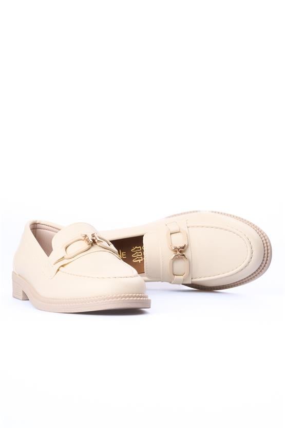 Nene 2343 Bej Kadın Loafer Ayakkabı