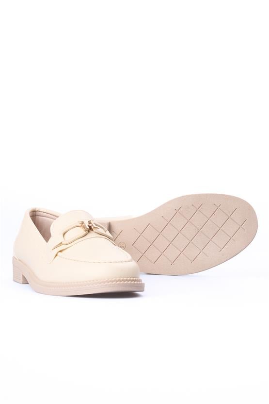 Nene 2343 Bej Kadın Loafer Ayakkabı
