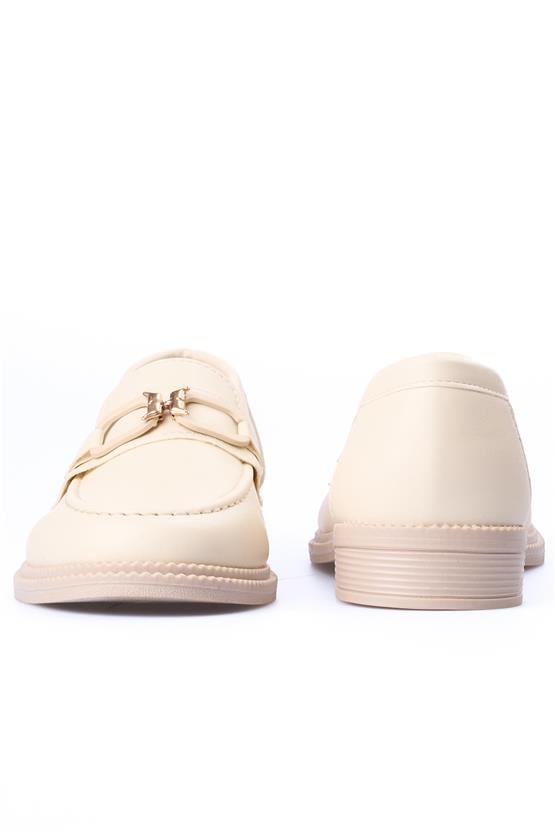 Nene 2343 Bej Kadın Loafer Ayakkabı