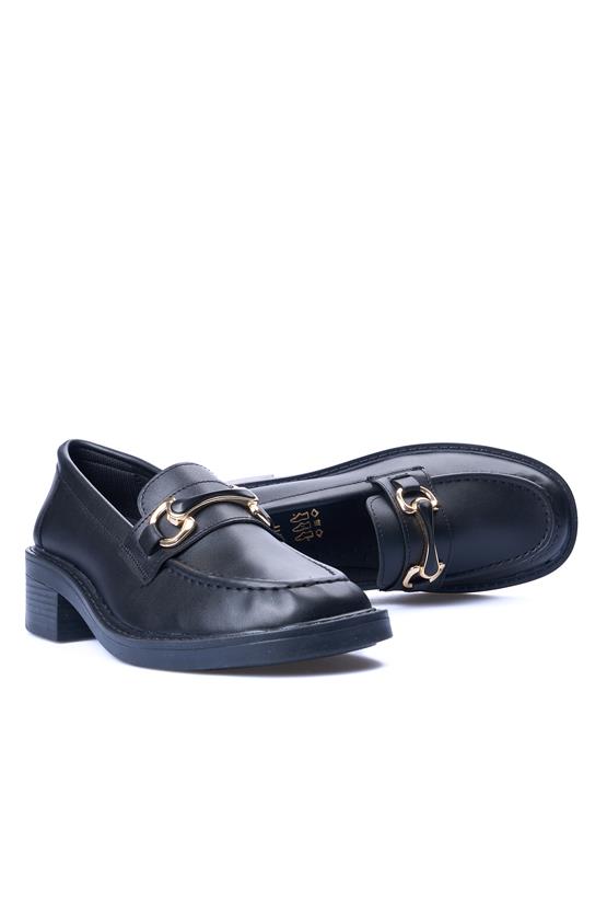 Nene 2343 Siyah Kadın Loafer Ayakkabı