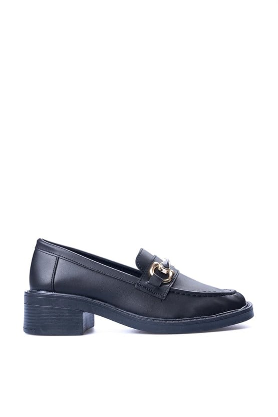 Nene 2343 Siyah Kadın Loafer Ayakkabı