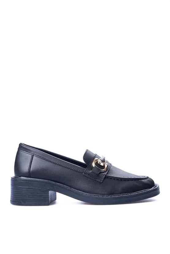 Nene 2343 Siyah Kadın Loafer Ayakkabı