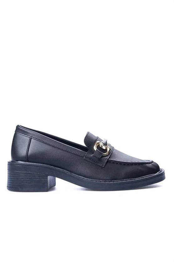 Nene 2343 Siyah Kadın Loafer Ayakkabı