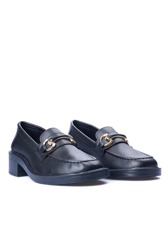 Nene 2343 Siyah Kadın Loafer Ayakkabı