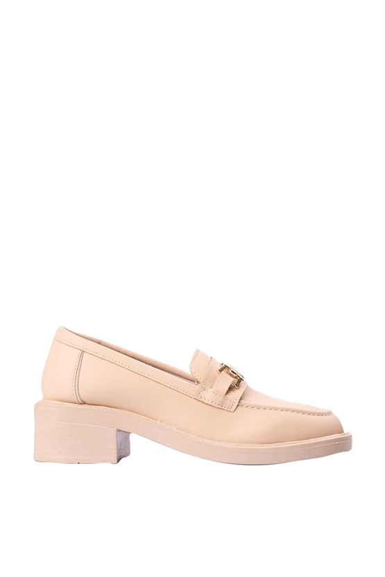 Nene 2344 Bej Kadın Loafer Ayakkabı