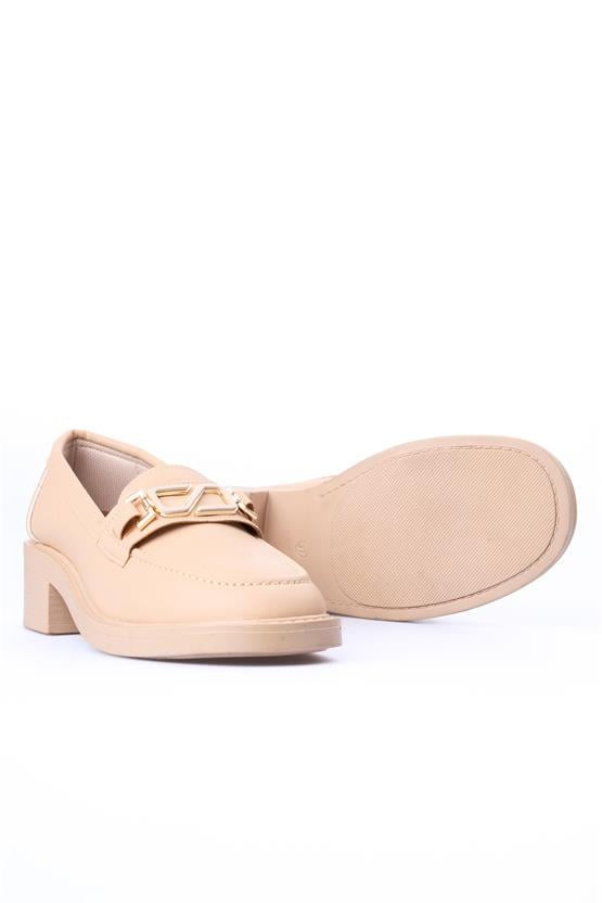 Nene 2344 Bej Kadın Loafer Ayakkabı