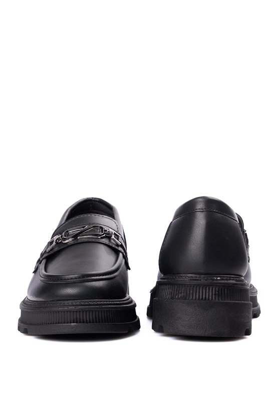 Nene 2444 Siyah Kadın Loafer Ayakkabı