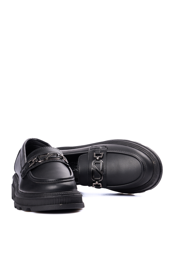 Nene 2444 Siyah Kadın Loafer Ayakkabı