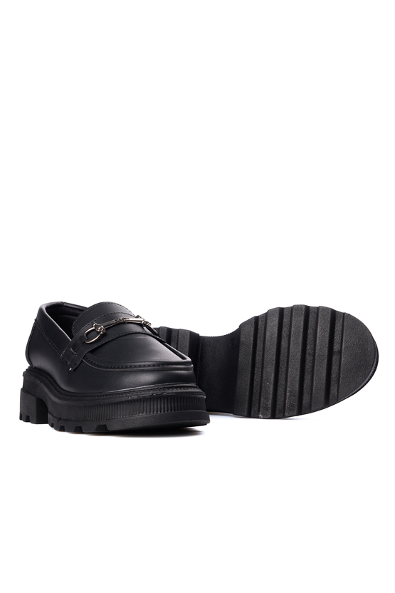Nene 2459 Siyah Kadın Loafer Ayakkabı