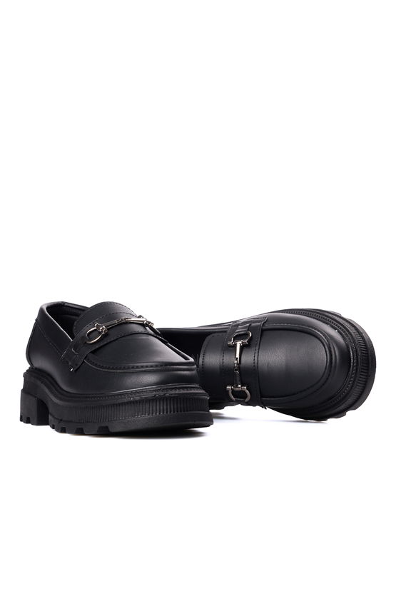 Nene 2459 Siyah Kadın Loafer Ayakkabı