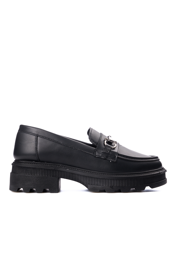 Nene 2459 Siyah Kadın Loafer Ayakkabı