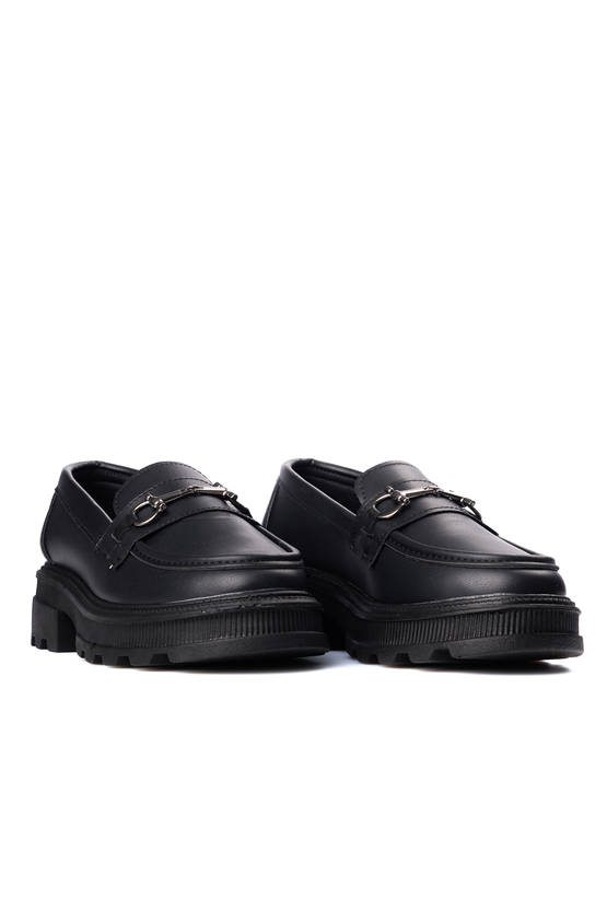Nene 2459 Siyah Kadın Loafer Ayakkabı