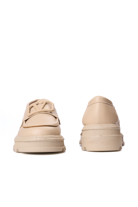 Nene 2460 Bej Kadın Loafer Ayakkabı