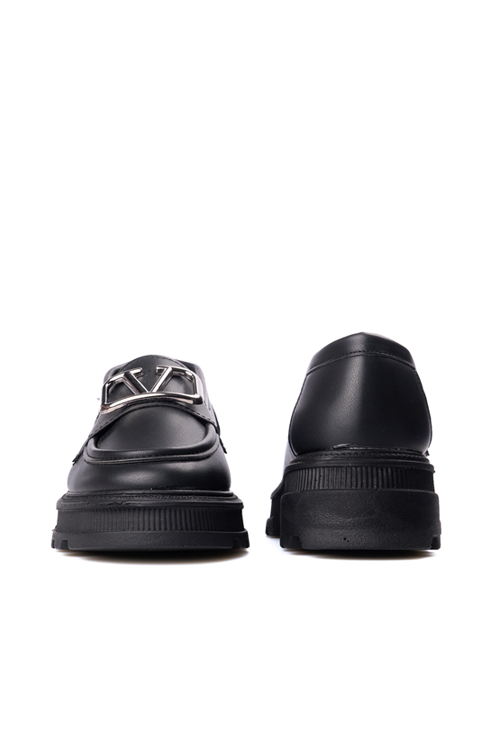 Nene 2460 Siyah Kadın Loafer Ayakkabı