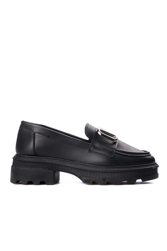 Nene 2460 Siyah Kadın Loafer Ayakkabı