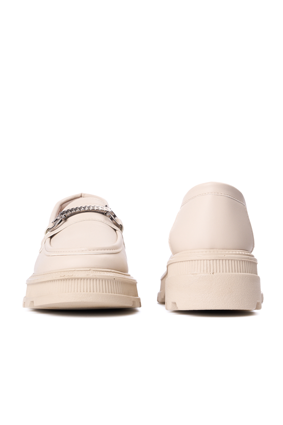 Nene 2465 Bej Kadın Loafer Ayakkabı