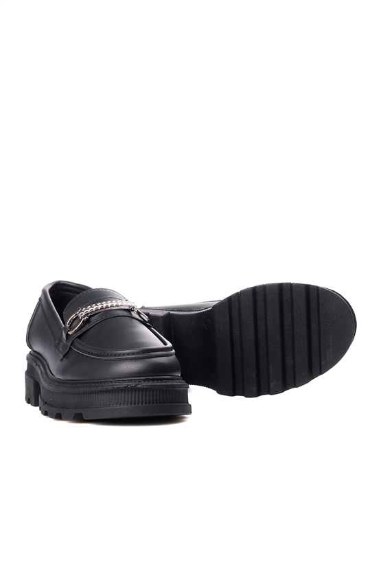 Nene 2465 Siyah Kadın Loafer Ayakkabı