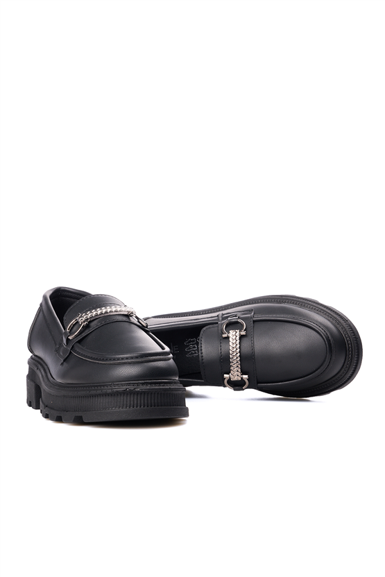 Nene 2465 Siyah Kadın Loafer Ayakkabı