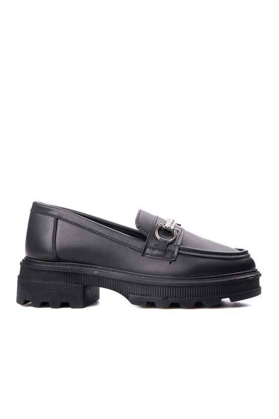 Nene 2465 Siyah Kadın Loafer Ayakkabı