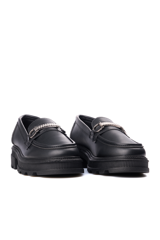 Nene 2465 Siyah Kadın Loafer Ayakkabı