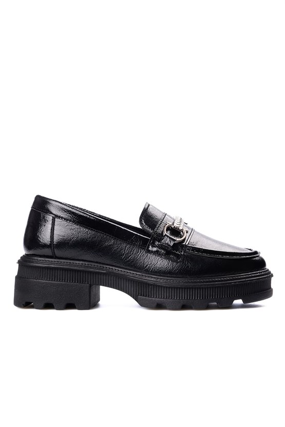 Nene 2465 Siyah Rgn Kadın Loafer Ayakkabı