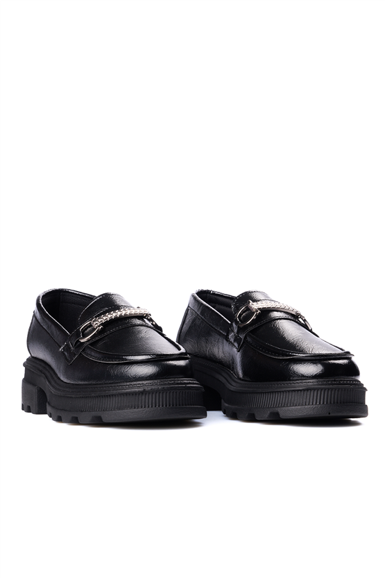 Nene 2465 Siyah Rgn Kadın Loafer Ayakkabı