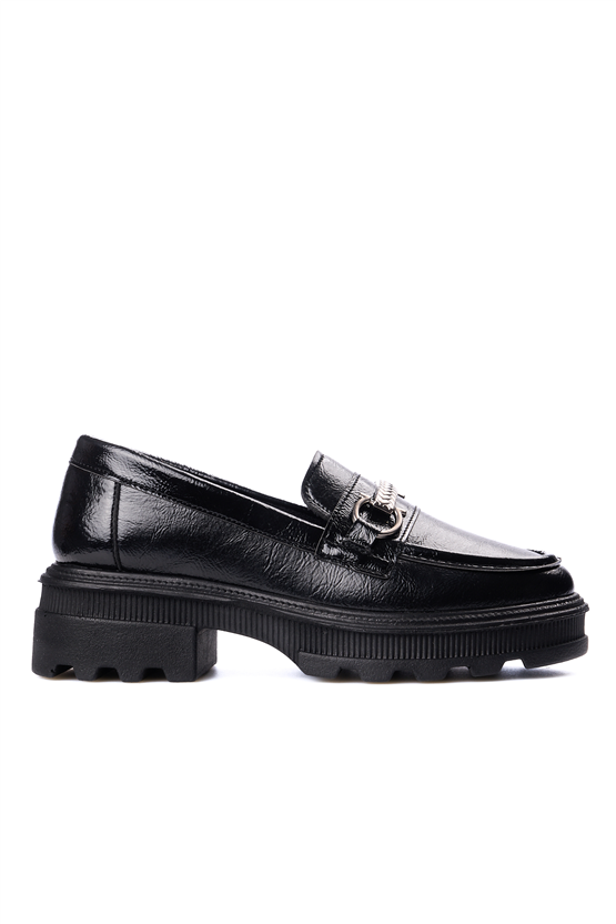 Nene 2465 Siyah Rgn Kadın Loafer Ayakkabı