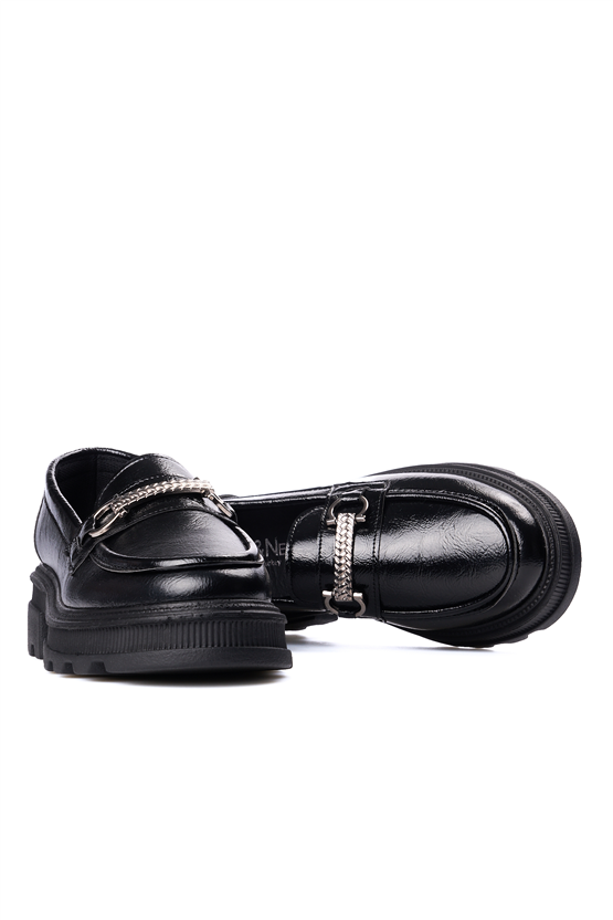 Nene 2465 Siyah Rgn Kadın Loafer Ayakkabı